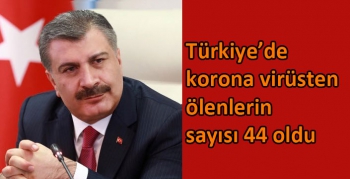 Türkiye’de korona virüsten ölenlerin sayısı 44 oldu