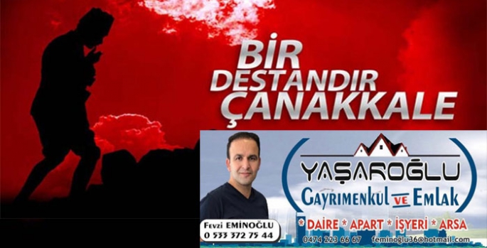 Yaşaroğlu Gayrimenkul ve Emlak Yetkilisi Fevzi Eminoğlu’un 18 Mart mesajı